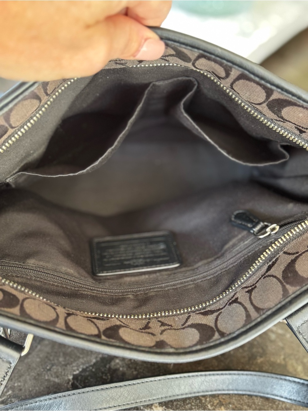 Coach Black Zip Top Tote (F36375) - Picture 10 of 12